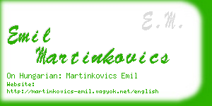 emil martinkovics business card